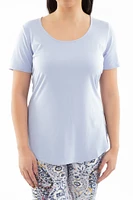 Lavender - Short Sleeve Tunic Top