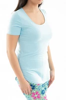 Baby Blue - Short Sleeve Tunic Top