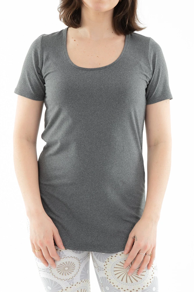 Black - Short Sleeve Tunic Top