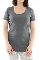 Black - Short Sleeve Tunic Top