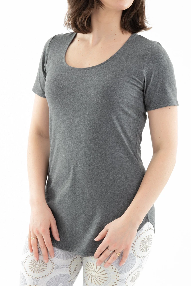 Black - Short Sleeve Tunic Top