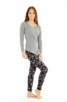 Grey Ocean Flowers - Cozy Lined