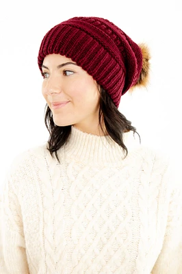 Burgundy - Cozy Slouchy Beanie