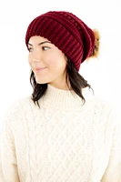 Burgundy - Cozy Slouchy Beanie