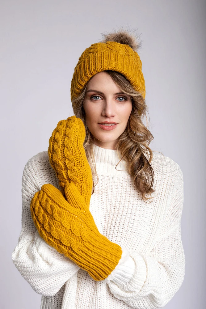 Mustard Yellow - Cozy Lined Mittens
