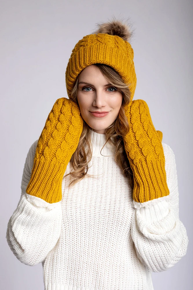 Mustard Yellow - Cozy Lined Mittens