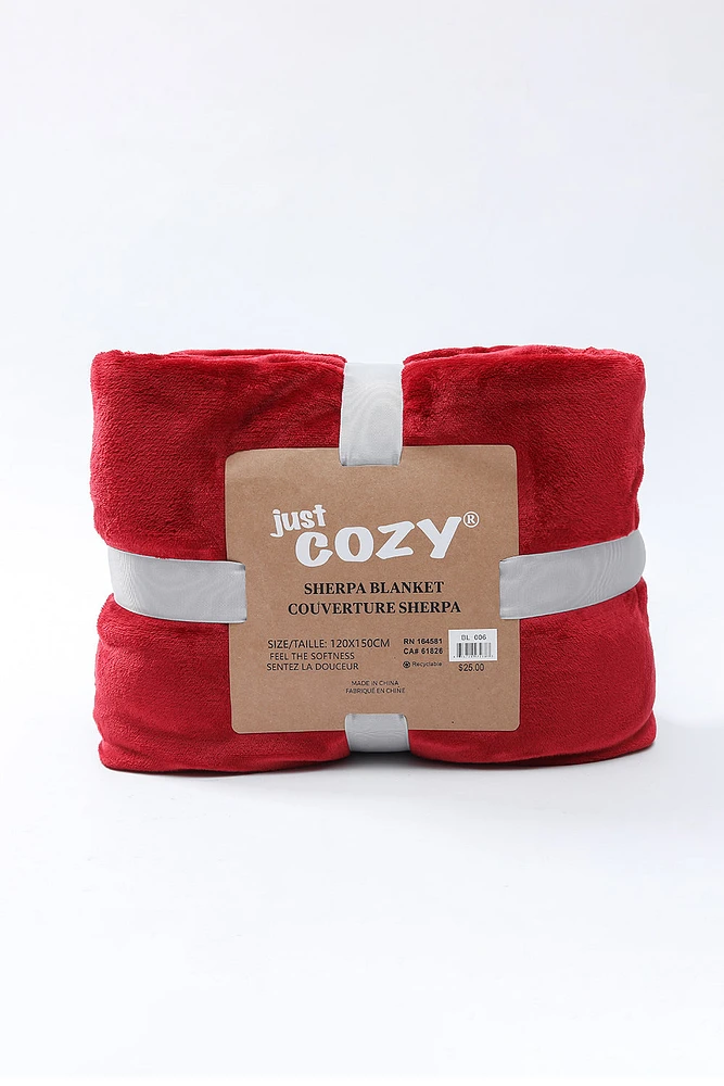 Red - Sherpa Blanket