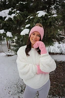 Pink - Cozy Lined Mittens