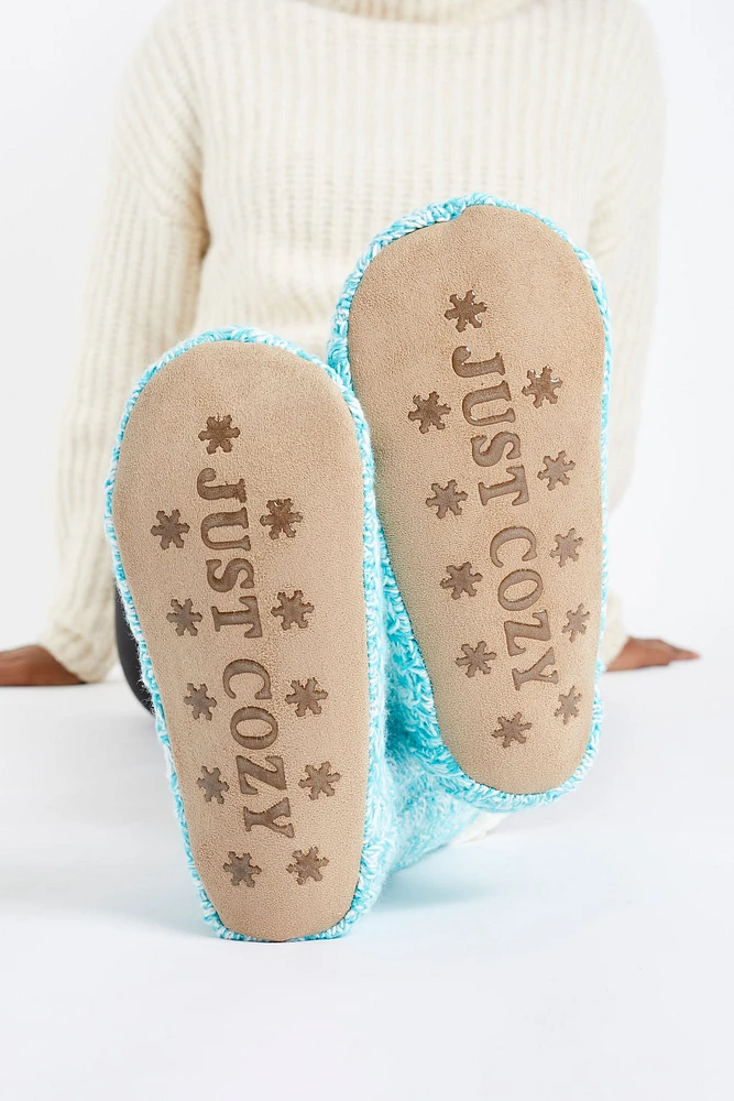 Sky Blue - Cozy Slipper Socks