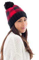 Black & Red - Cozy Lined Hat