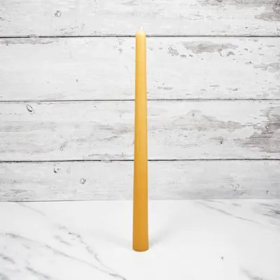 Natural Taper Beeswax 12" Candle