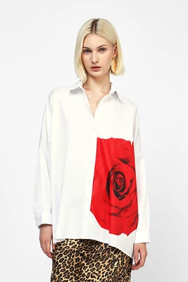 Chemise à imprimé rose