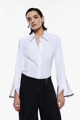 Classic Shirt With Logo Cuffs