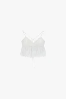 Cropped top with thin straps