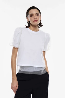 T-shirt transparent à manches longues