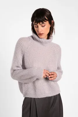 Ribbed mohair sweater