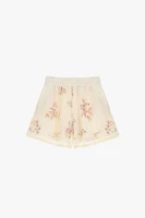 Sequin Floral Shorts