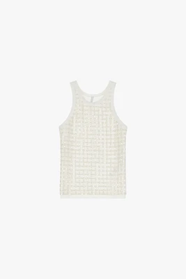 Tank Top With Transparent Detail