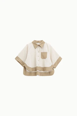 Chemise courte à rayures