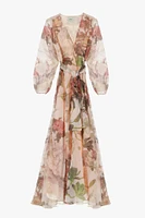 Robe longue à imprimé floral