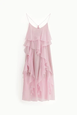 Layered dress with thin straps