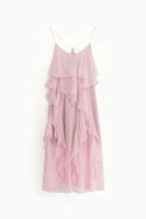 Layered dress with thin straps