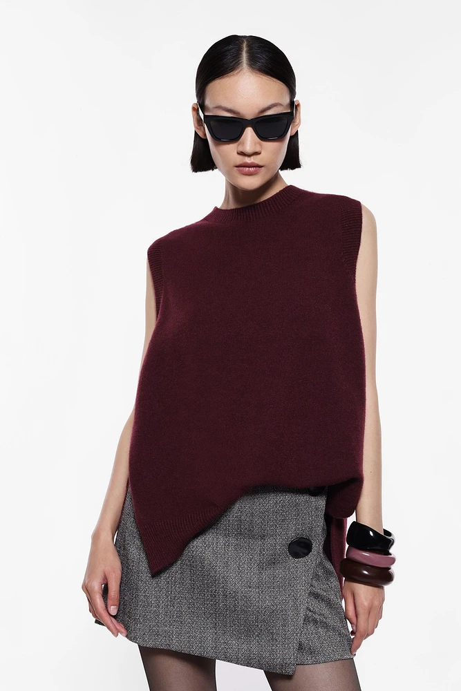 Haut en tricot sans manches