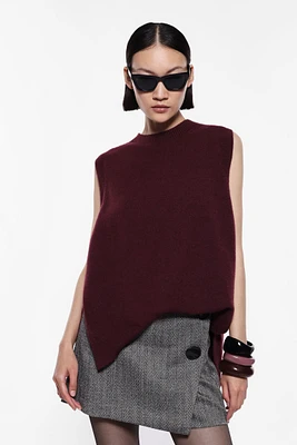 Haut en tricot sans manches