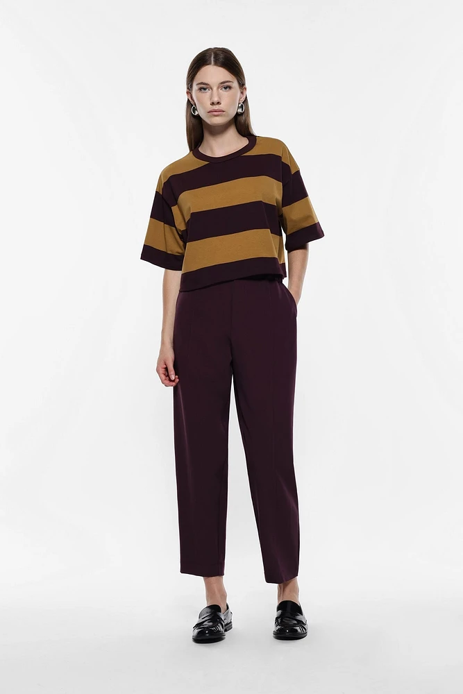 Cropped Pleated Trousers