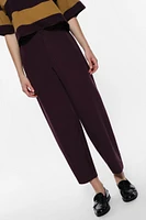 Cropped Pleated Trousers