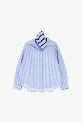 Striped shirt with classic collar