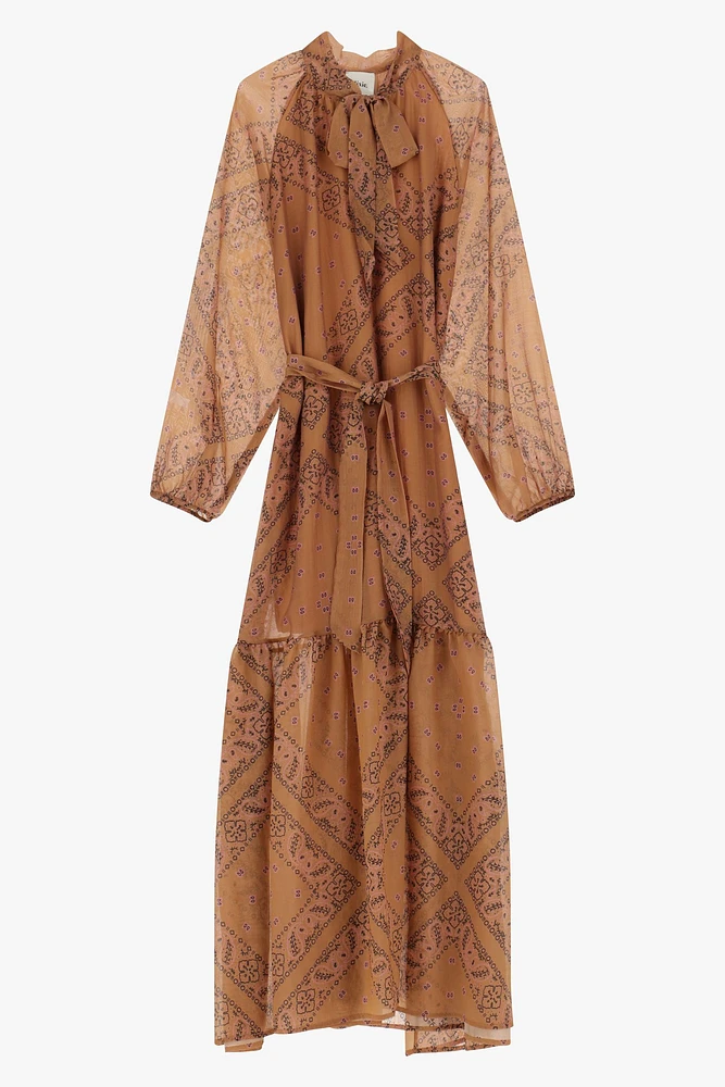 Belted Printed Dress