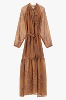 Belted Printed Dress