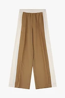 Pantalon large avec blocs de couleurs