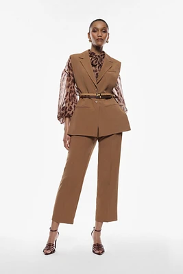 High-Waisted Tailored Trousers