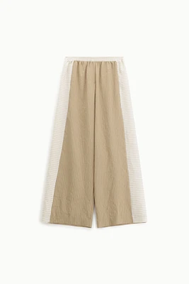 Pantalon large à rayures