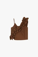 Asymmetrical top with ruffles