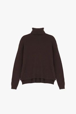 Sweater with turtleneck and long sleeves