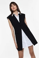 Sleeveless Shirt Dress