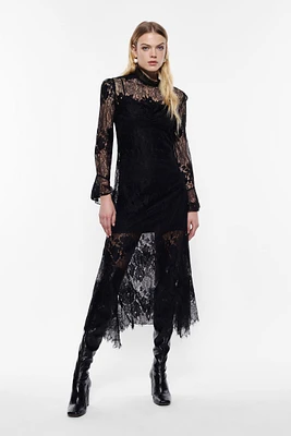 long lace dress with sleeves