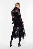 long lace dress with sleeves