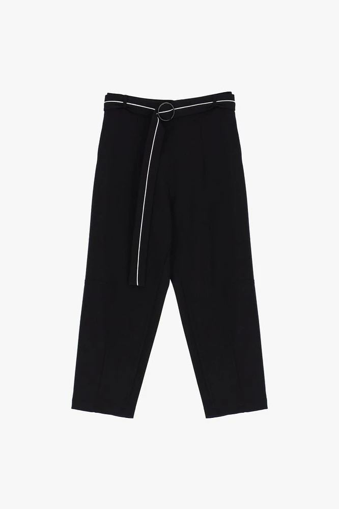 Belted Cropped Trousers