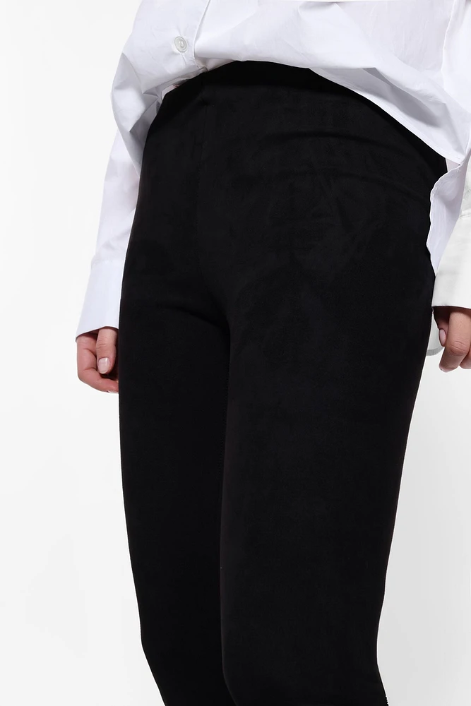 Pantalon effet daim