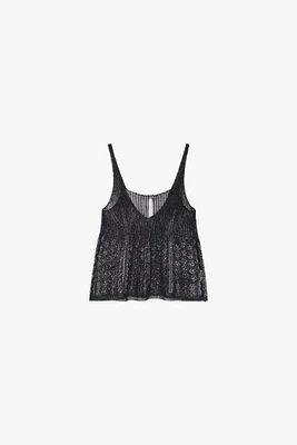 Metallic Knit Top