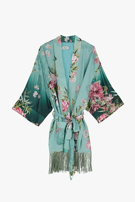 Floral Print Kimono