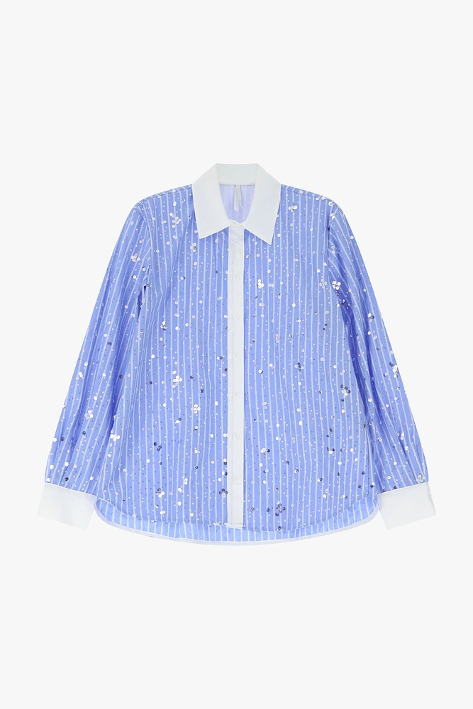 Chemise rayée à paillettes