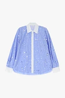 Chemise rayée à paillettes