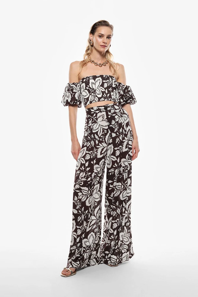 Floral Printed Tousers