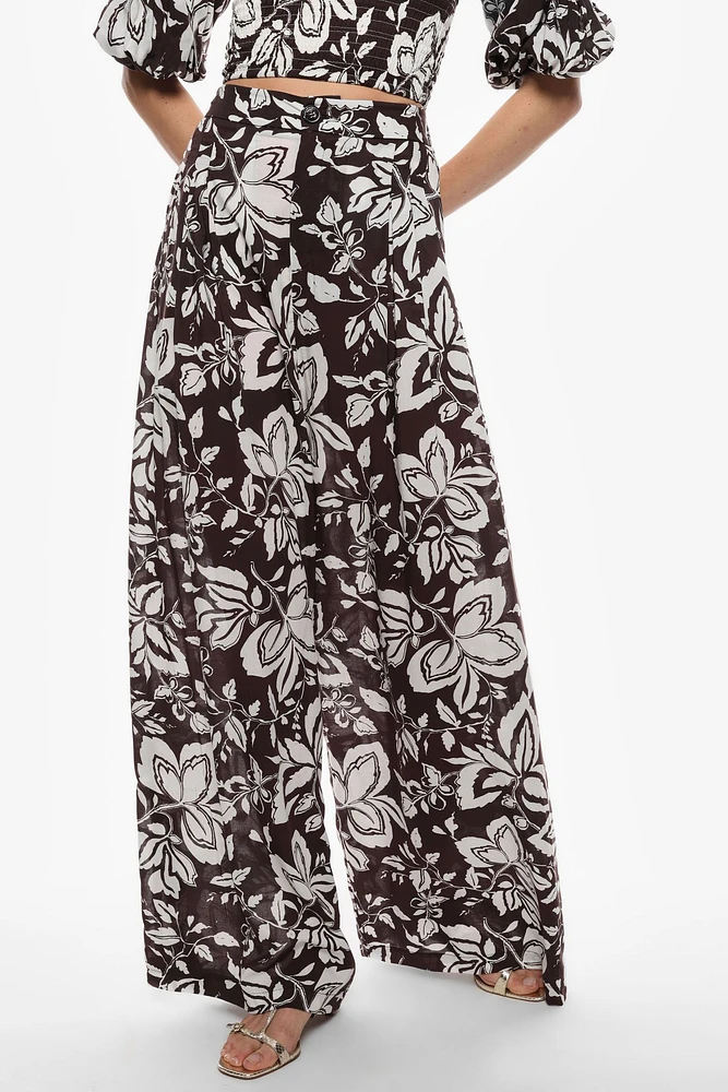 Floral Printed Tousers