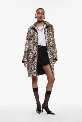 Manteau à imprimé animalier